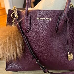 Michael Kors Leather Tote in this stunning Plum Color